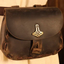 Brown Medieval Bag Thor's Hammer