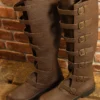 Brown Medieval Boots /w Buckles -Larp Fashion Shop braune mittelalterstiefel mit schnallen pl goth110 bn 1 1280x1280