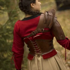 Shoulder Armour Brown L -Larp Fashion Shop braune schulterruestung l if 100304 3 1280x1280