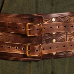 Broad LARP Leather Belt, Heavily Antiqued -Larp Fashion Shop breiter larp lederguertel antikbraun br belt wolf2antik 200 2 1280x1280