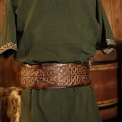 Broad LARP Leather Belt, Heavily Antiqued -Larp Fashion Shop breiter larp lederguertel antikbraun br belt wolf2antik 200 4 1280x1280