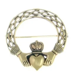 Bronze Brooch Claddagh