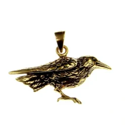 Bronze Pendant Raven