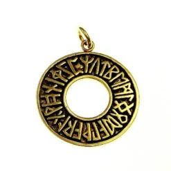 Bronze Pendant Runes Circle