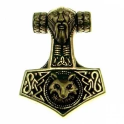 Bronze Pendant Thorshammer With Fox