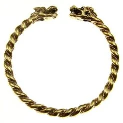 Striking Bronze Bangle Viking Dragon