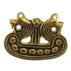 Bronze Brooch Viking Boat