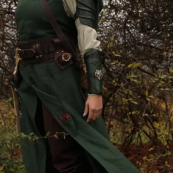 Ladies Green Hooded Linen Tunic -Larp Fashion Shop damen leinen tunika mit kapuze lf 395001 3 1280x1280