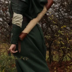 Ladies Green Hooded Linen Tunic -Larp Fashion Shop damen leinen tunika mit kapuze lf 395001 4 1280x1280