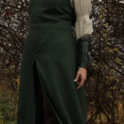 Ladies Green Hooded Linen Tunic -Larp Fashion Shop damen leinen tunika mit kapuze lf 395001 5 1280x1280