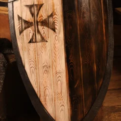 Teuton Shield Wood/White 90x60cm