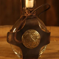 Authentic Canteen With Leather Rack Triskel