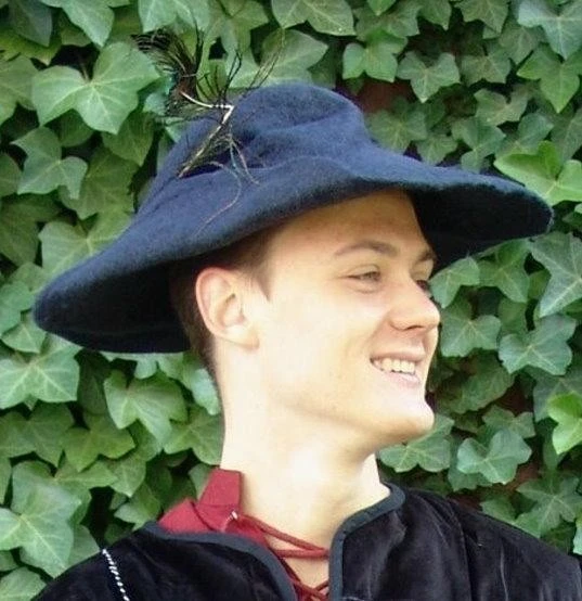 Historically Inspired Felt Hat With Feather 3 Historically Inspired Felt Hat With Feather