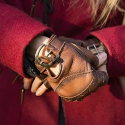 Fingerless Leather Gloves Brown -Larp Fashion Shop fingerlose handschuhe aus leder braun if 101411 2 1280x1280
