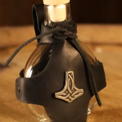 Authentic Canteen With Leather Rack, Thor's Hammer