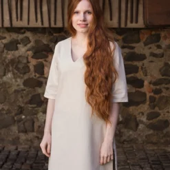 Authentic Ladies’ Undertunic Cream Lagertha -Larp Fashion Shop frauen untertunika lagertha natur bs 010050cm00 3 1280x1280