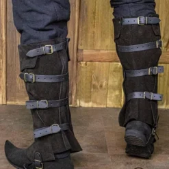 Suede Leather Gaiters -Larp Fashion Shop gamaschen aus veloursleder if rw 2200215 3 1280x1280