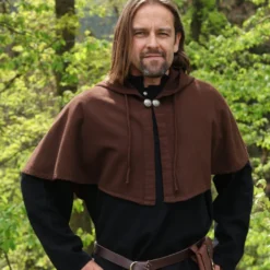 Medieval Hooded Cowl With Button Collar -Larp Fashion Shop gugel mit runder kapuze im 5002 5 600 2 1280x1280