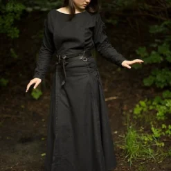 Priestess Dress - Epic Black -Larp Fashion Shop kleid priesterin schwarz if 310701 2 1280x1280