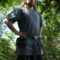 Traditional Short Sleeved Grey Aegir Tunic -Larp Fashion Shop kurzarmtunika aegir grau bs 010014nh26 2 1280x1280