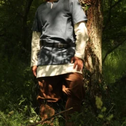 Traditional Short Sleeved Grey Aegir Tunic -Larp Fashion Shop kurzarmtunika aegir grau bs 010014nh26 3 1280x1280