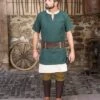Short Tunic Aegir Green -Larp Fashion Shop kurzarmtunika aegir gruen bs 010014nh30 1 1280x1280