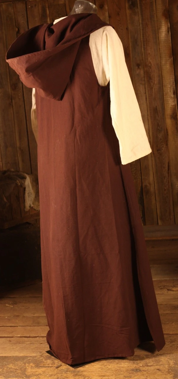 Long Brown Hooded Robe 4 Long Brown Hooded Robe - Image 2