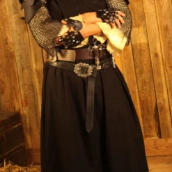 Long Black Hooded Tunic -Larp Fashion Shop lange schwarze tunika mit kapuze lf 391000 3 1280x1280