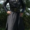 Long Black Hooded Robe -Larp Fashion Shop lange schwarze weste mit kapuze lf 371000 1 1280x1280