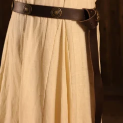 Medieval Long Belt Brown Rune Shield