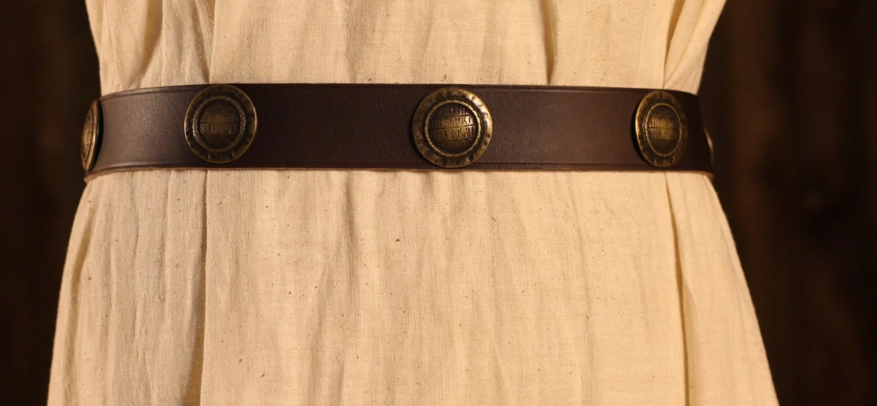 Medieval Long Belt Brown Rune Shield 4 Medieval Long Belt Brown Rune Shield - Image 2