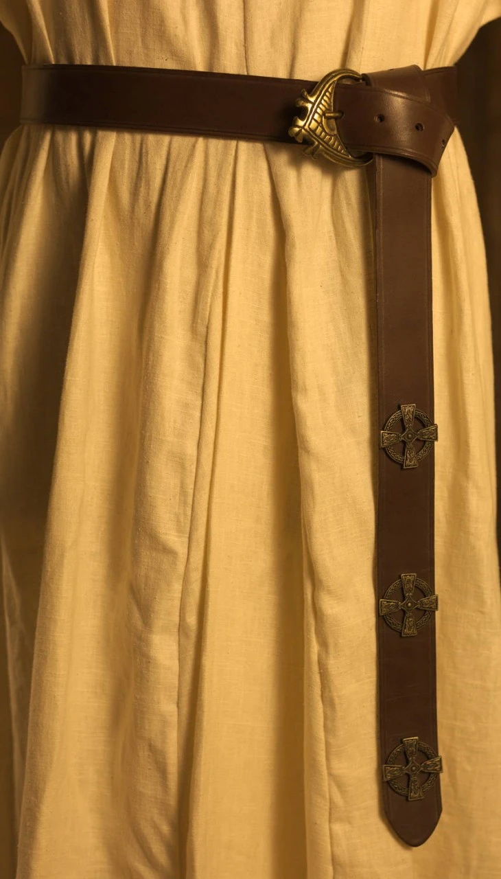 Medieval Long Belt Celtic King Brown 3 Medieval Long Belt Celtic King Brown