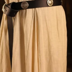 Medieval Long Belt Black Rune Shield