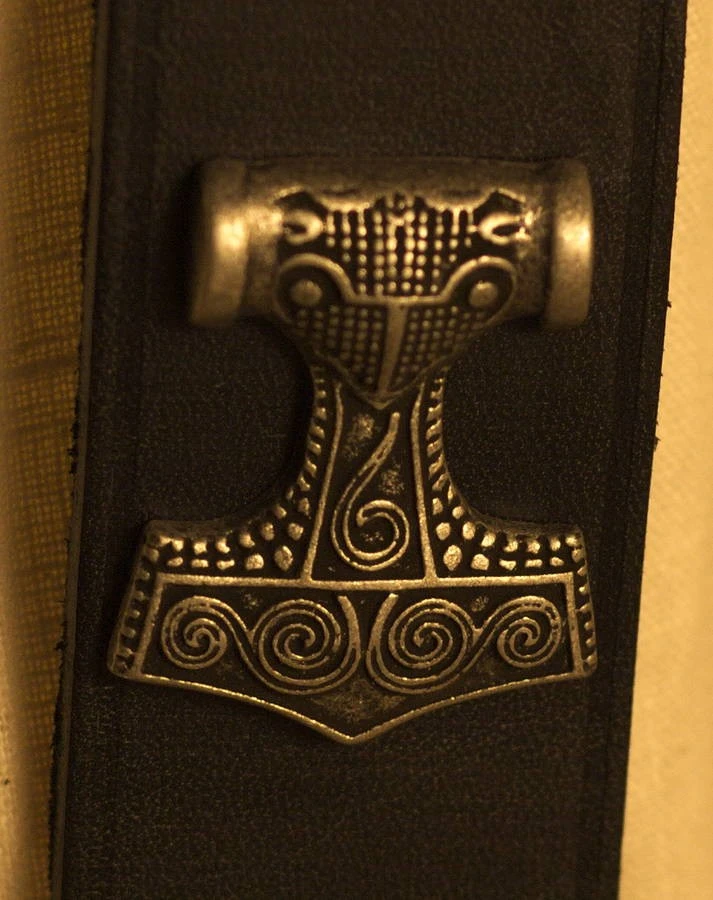 Medieval Long Belt Thor's Hammer Black 4 Medieval Long Belt Thor's Hammer Black - Image 2