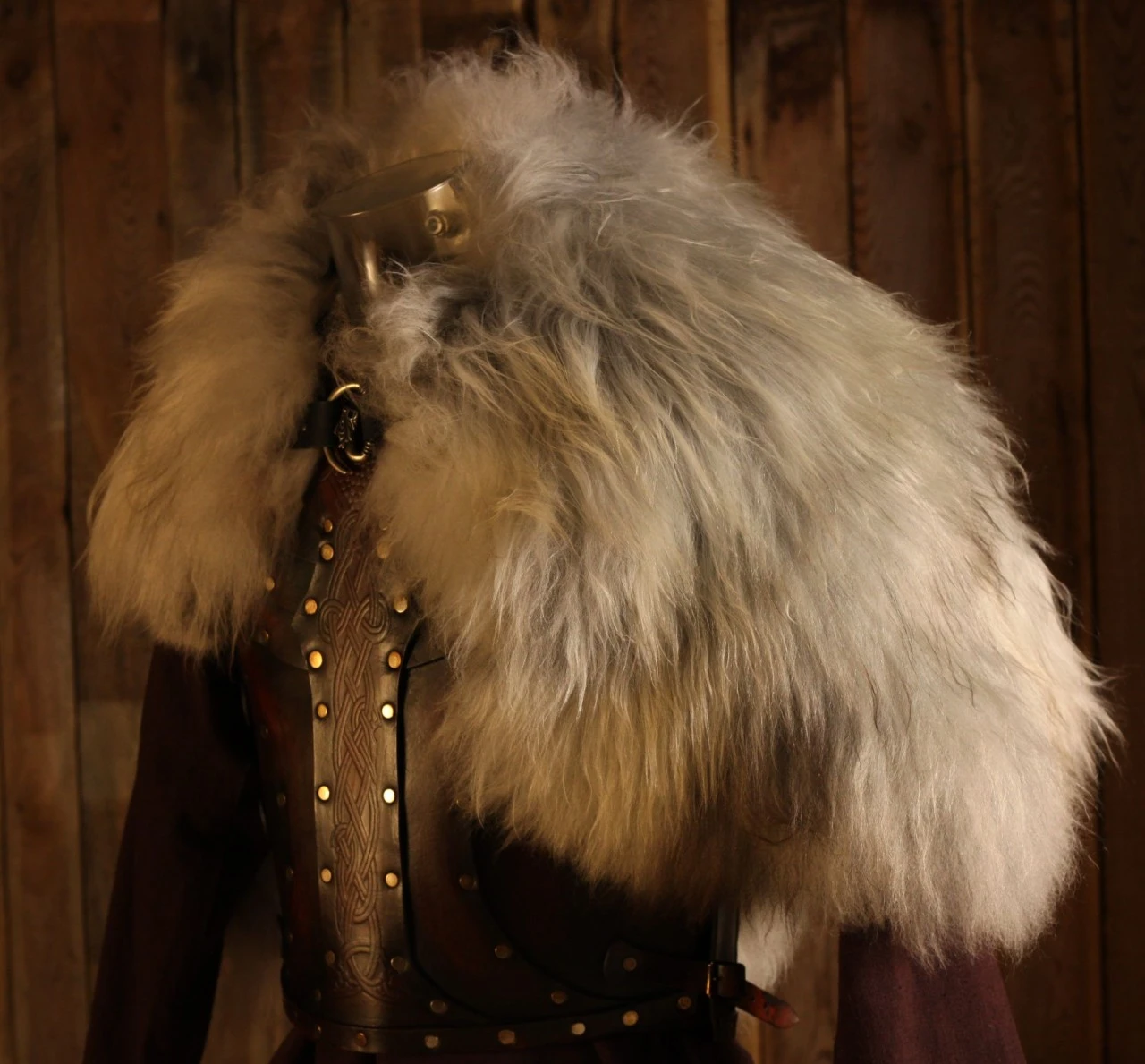LARP Cape Grey Sheepskin 5 LARP Cape Grey Sheepskin - Image 3