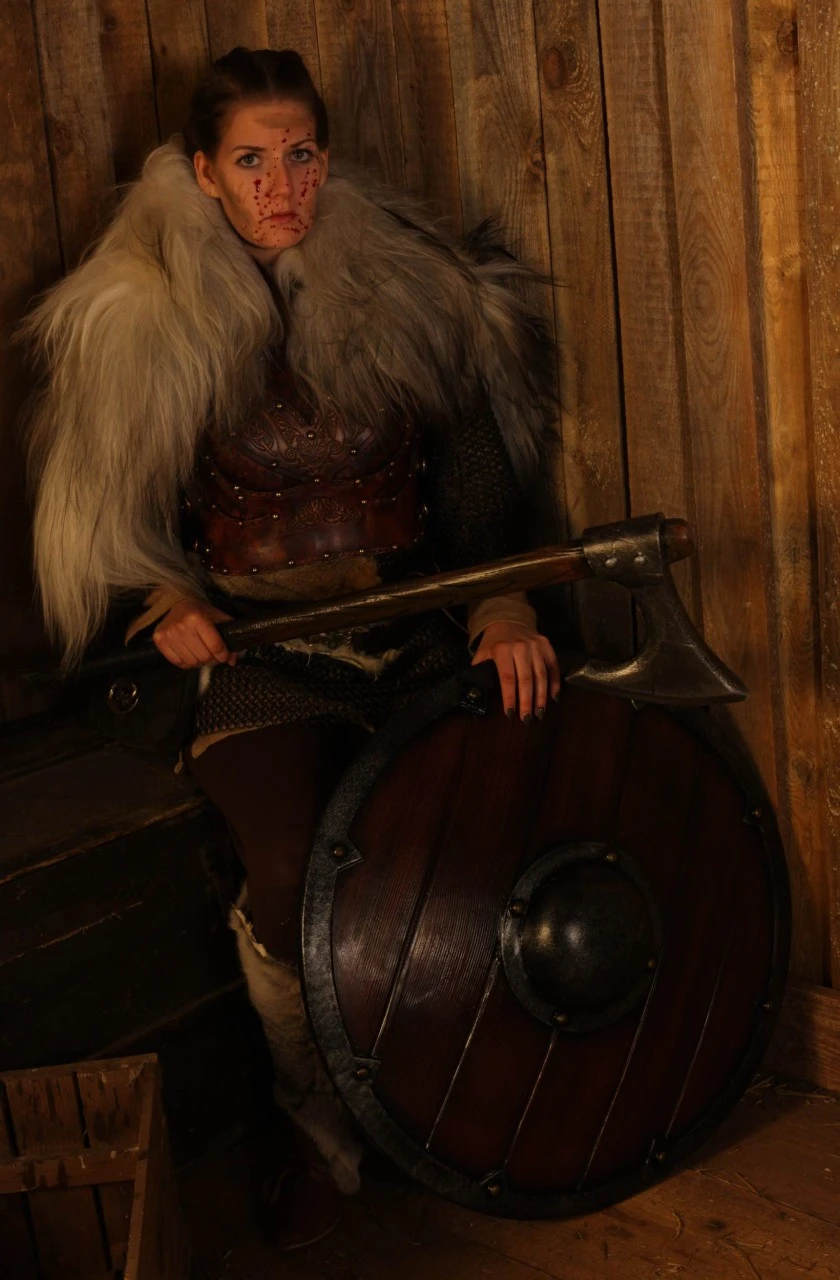 LARP Cape Grey Sheepskin 7 LARP Cape Grey Sheepskin - Image 5