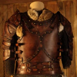 LARP Armour Shield Maiden Clan Chief Full Set -Larp Fashion Shop larp lederruestung komplettset clanfuehrerin br smcc full 3 1280x1280