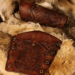 Leather Vambraces Raven