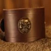 Leather Wrist Cuff Skull Brown 6cm 1 Leather Wrist Cuff Skull Brown 6cm -Larp Fashion Shop lederarmband 6cm skull braun lt ab6030bsk 350 1 1280x1280
