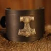 Leather Wrist Cuff Thor's Hammer Black 6cm -Larp Fashion Shop lederarmband 6cm thors hammer schwarz lt ab6030sth 450 1 1280x1280