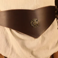 Leather Waist Belt With Celtic Cross