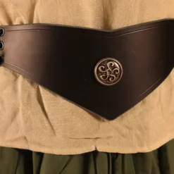 Leather Waist Belt With Celtic Rivet