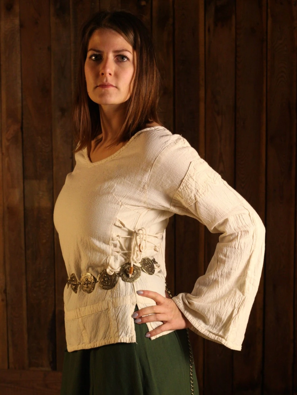 Medieval Blouse, Uni, Cotton 3 Medieval Blouse, Uni, Cotton