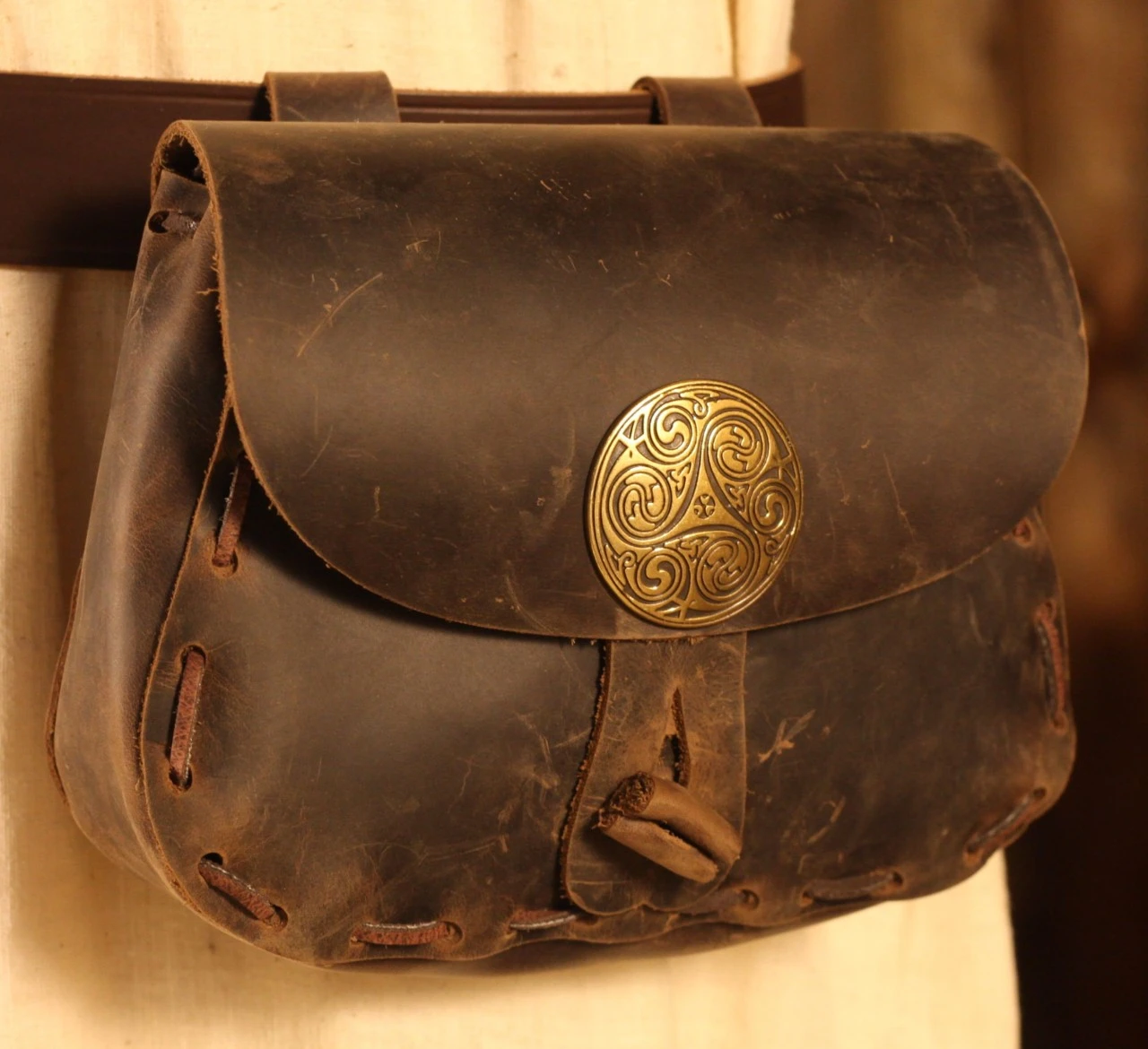 Medieval Bag Celtic Brown 3 Medieval Bag Celtic Brown