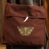 Cloth Bag With Raven Embroidery