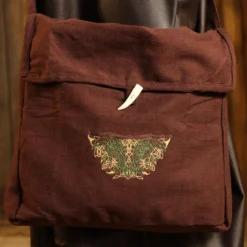 Cloth Bag With Raven Embroidery