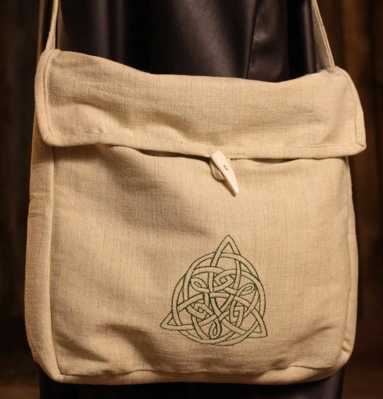 Cloth Bag With Triquetra Embroidery 3 Cloth Bag With Triquetra Embroidery