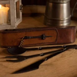 Cutlery With Leather Case -Larp Fashion Shop mittelalterliches besteck im leder etui if 501853v 1 1280x1280