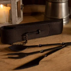 Cutlery With Leather Case -Larp Fashion Shop mittelalterliches besteck im leder etui if 501853v 2 1280x1280