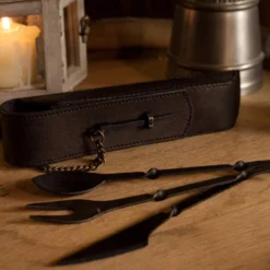 Cutlery With Leather Case -Larp Fashion Shop mittelalterliches besteck im leder etui if 501854 2 1280x1280